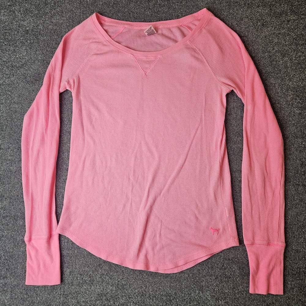 Pink Victorias Secret Longsleeve Thermal Top Size Medium